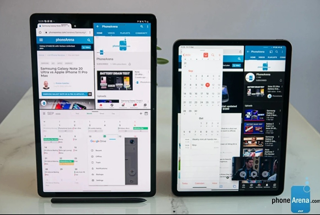 Galaxy Tab S7 và iPad Pro.