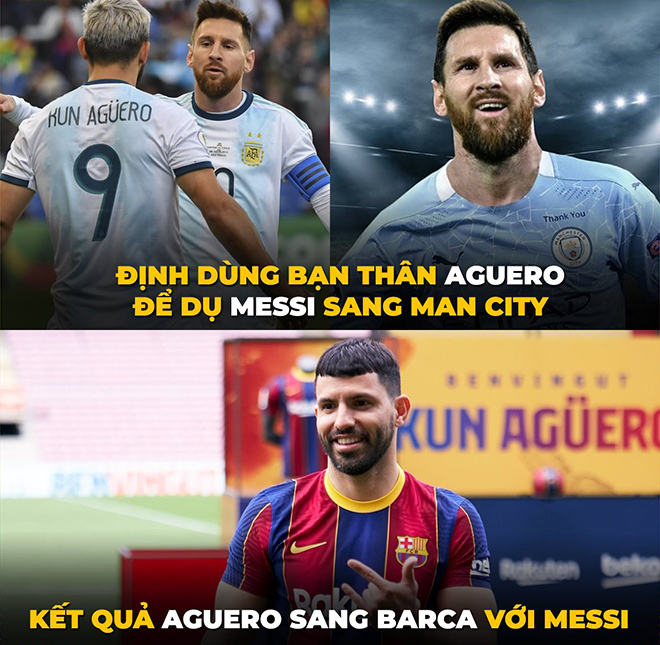 Aguero chia tay Man City chuyển đến Barca.