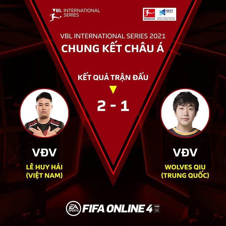 Lê Huy Hải giành chiến thắng trong trận tranh ngôi Á quân VBL International Series