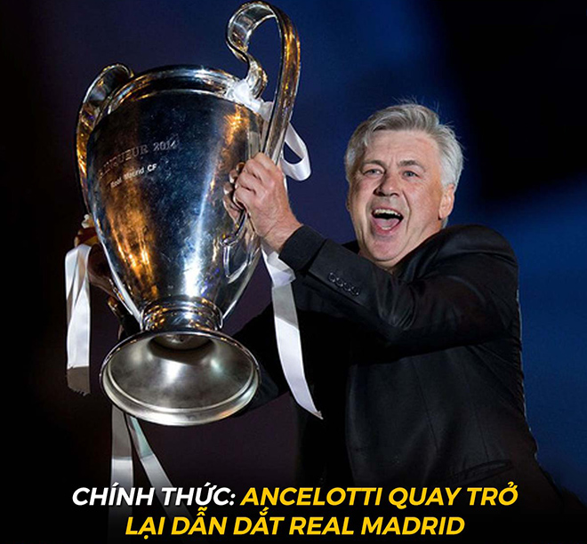 Ancelotti quay trở lại dẫn dắt Real Madrid.