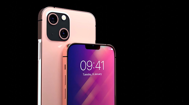 Ảnh concept iPhone 13 Hồng.