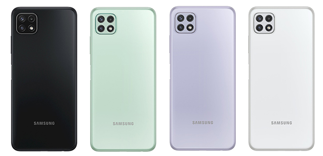 Các tùy chọn màu của&nbsp;Galaxy A22 5G.