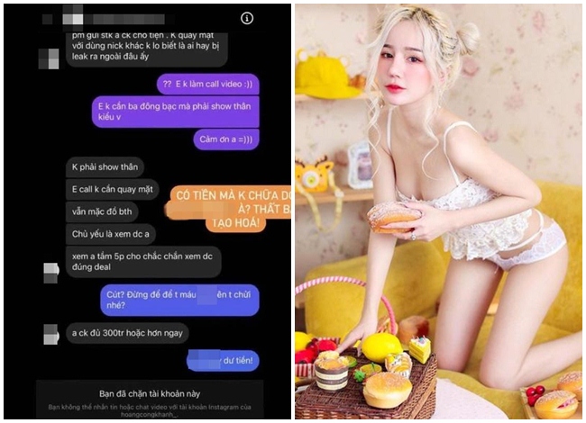 Mới đây, hot streamer Nghệ An gây chú ý khi công khai đoạn tin nhắn bị một tài khoản nam &#34;gạ show hàng&#34; 5 phút sẽ có ngay 300 triệu đồng. Quá bức xúc, Thiên Thy gay gắt phản hồi: &#34;Em không cần ba cái đồng bạc mà phải show thân kiểu vậy. Cảm ơn anh&#34;. 
