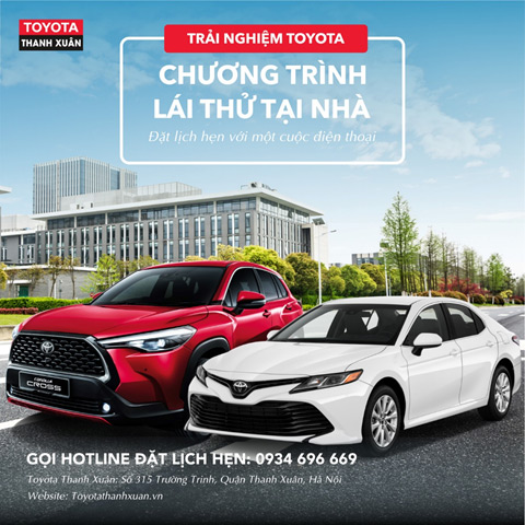 Chương trình lái thử hấp dẫn đến từ Toyota Thanh Xuân được đông đảo quý khách hàng đón nhận và đánh giá cao