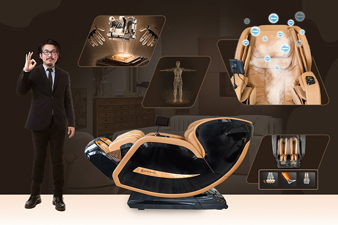 Ghế massage toàn thân Oreni sở hữu thiết kế tinh tế, đem tới điểm chạm cảm xúc thư giãn tuyệt vời cho người dùng