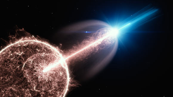 Ngôi sao chết bắn ra tia gamma siêu mạnh - Ảnh đồ họa từ DESY