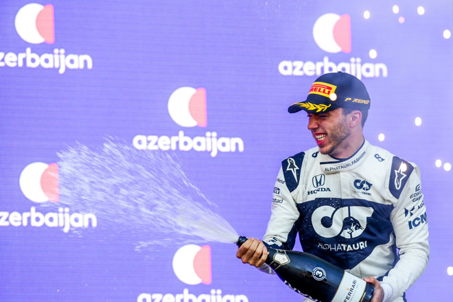 Gasly giành podium thứ 3 cho AlphaTauri