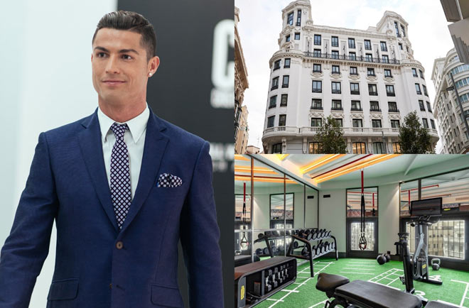 Ronaldo mới khai trương khách sạn Pestana CR7 Grand Via do mình làm chủ có mức đầu tư xây dựng lên tới gần 364 tỷ đồng ở Madrid