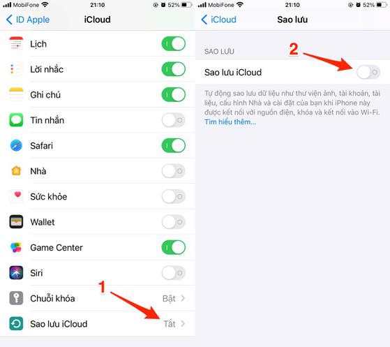 Sao lưu toàn bộ dữ liệu trên iPhone bằng iCloud. Ảnh: MINH HOÀNG