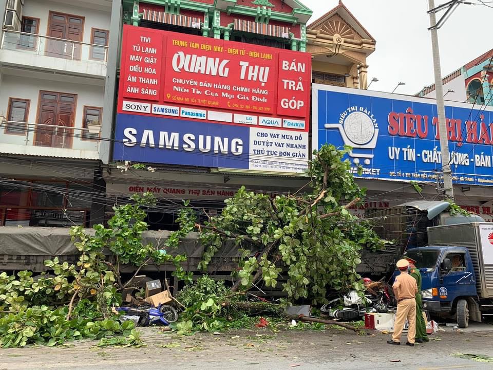 Hiện trường vụ tai nạn.