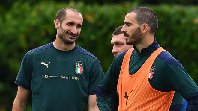 Bonucci và Chiellini là trụ cột hàng thủ của Italia