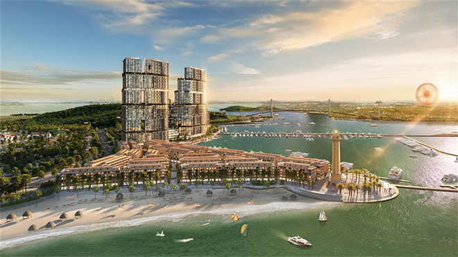Tòa tháp đôi Sun Marina Town tựa như biểu tượng du lịch mới của Hạ Long