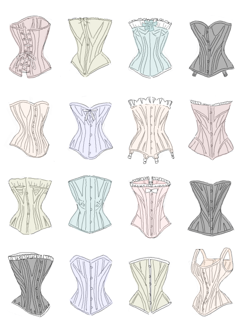 Chiếc áo nịt eo có rất nhiều kiểu dáng khác nhau.