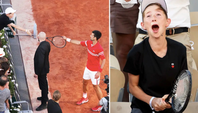 Video Djokovic trao vợt cho cậu bé bị gỡ nhưng giá trị của chiếc vợt lên vùn vụt