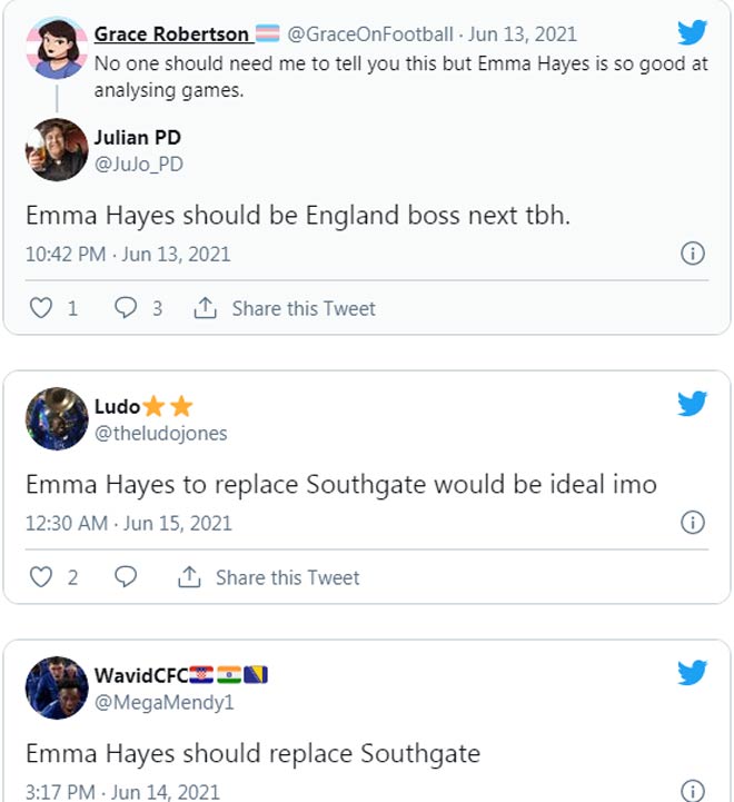 Nhiều CĐV ĐT Anh yêu cầu FA sa thải Gareth Southgate và trao quyền dẫn dắt ĐT Anh cho HLV nữ Emma Hayes