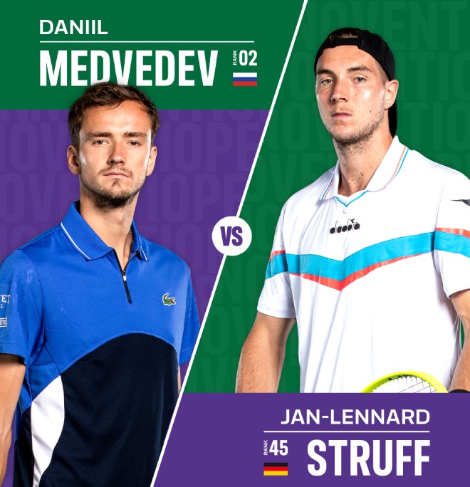 Medvedev thua sốc&nbsp;Lennard Struff ngay vòng 1 Halle Open