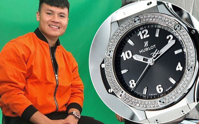 Cầu thủ Quang Hải trong một lần xuất hiện trước công chúng cũng đeo đồng hồ&nbsp;Hublot.
