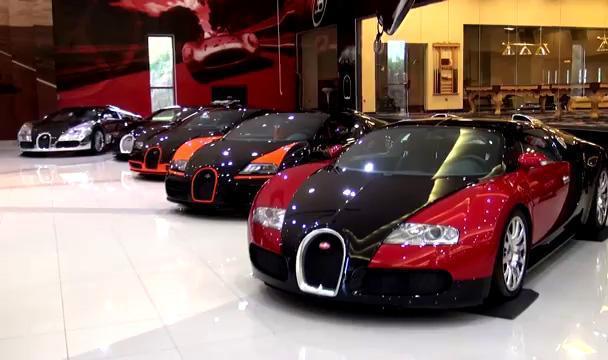 Dàn siêu xe Bugatti Veyron hoàng&nbsp;Sheikh Mansour sở hữu.