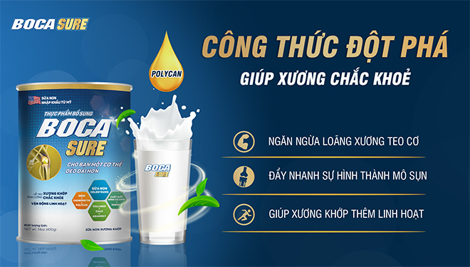 Công thức đột cho xương chắc khỏe trong thực phẩm bổ sung BocaSure