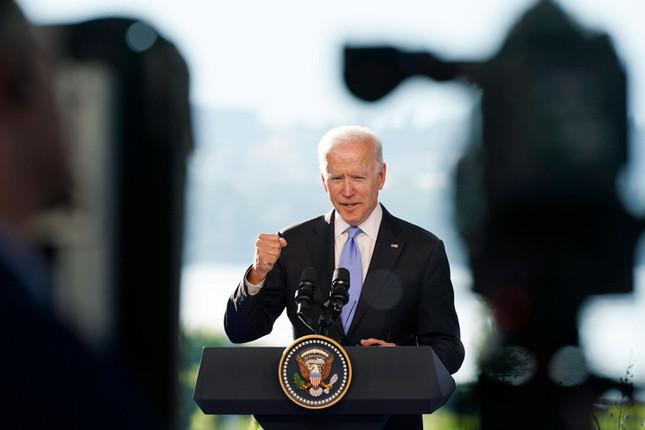 Tổng thống Mỹ Joe Biden tổ chức họp báo sau Tổng thống Nga Putin. Ảnh: AP