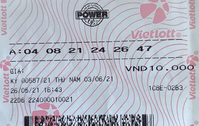 Ảnh vé trúng thưởng Jackpot