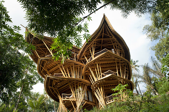 Sharma Springs, Indonesia: Sharma Springs ở Bali, Indonesia là một khách sạn du lịch sinh thái trên cây với các trang thiết bị hiện đại, nằm bên dòng sông Ayung xinh đẹp. 
