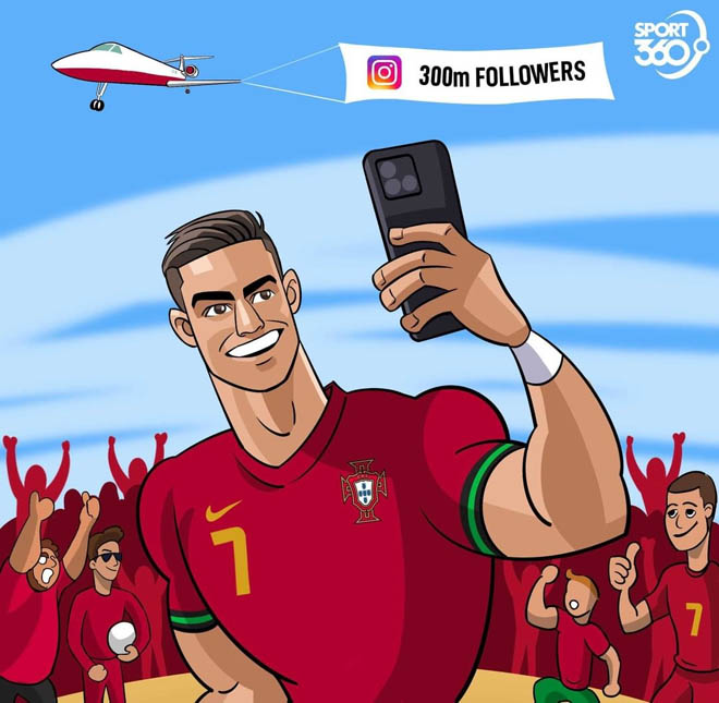 Với hành động "gây bão", Ronaldo trở thành người đầu tiên&nbsp;có 300 triệu lượt theo dõi trên Instagram