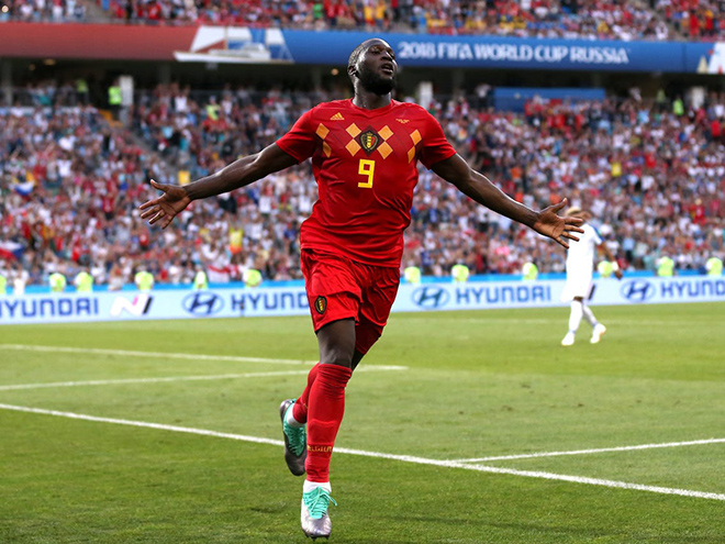 Romelu Lukaku thi đấu cho đội tuyển Bỉ tại EURO 2020.