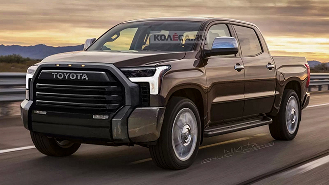 Xe bán tải Toyota Tundra thế hệ mới lộ bản phác thảo - 1
