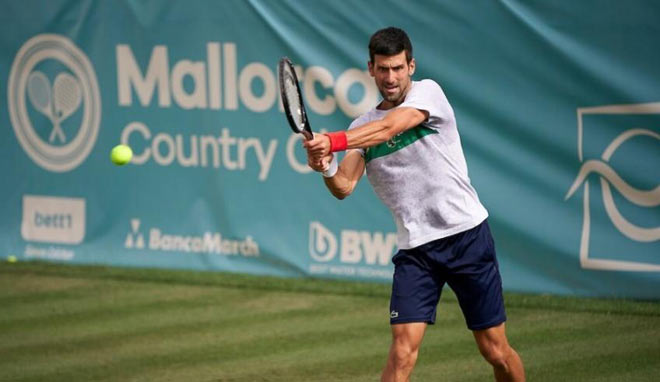 Djokovic chỉ dự nội dung đôi nam ở giải Mallorca Open tuần này để chạy đà cho Wimbledon