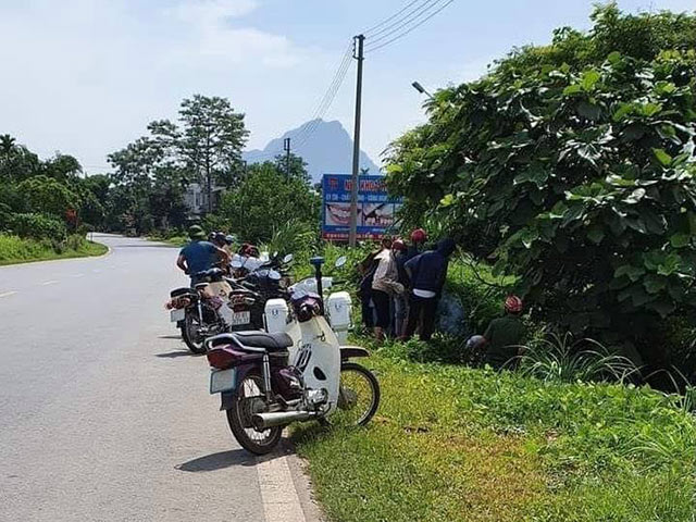 Khu vực phát hiện thi thể bé sơ sinh