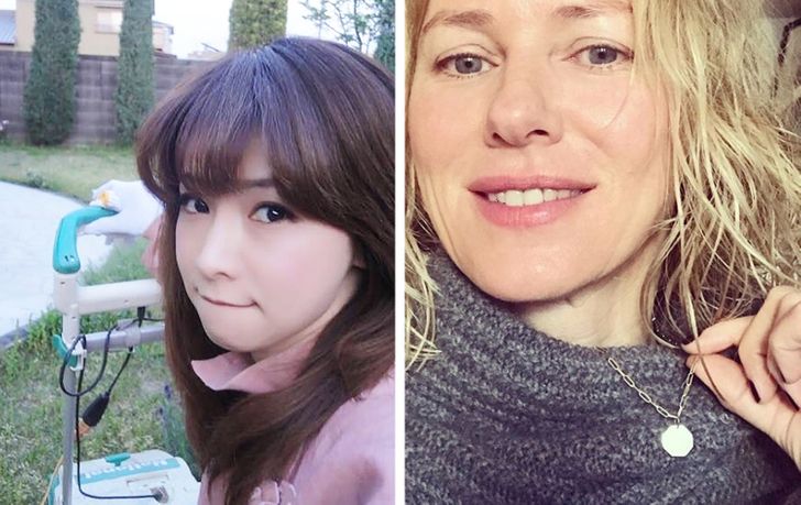 Có thể thấy khác biệt giữa 2 người phụ nữ này, một đến từ Nhật (trái), một là người Tây phương (phải). Cả hai đều sinh năm 1968.