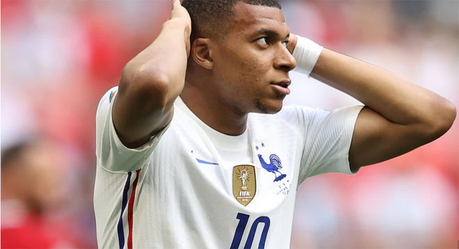 Mbappe chưa thể hiện được phong độ đúng sự kỳ vọng trong màu áo ĐT Pháp ở EURO 2020
