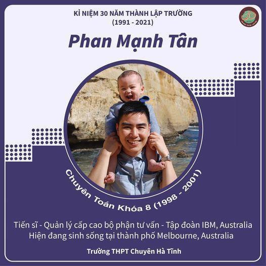 Anh có sự nghiệp thành công tại Australia. - Ảnh: Trường THPT Chuyên Hà Tĩnh