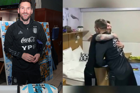 Messi bị gọi dậy lúc nửa đêm, nhận quà sinh nhật bất ngờ từ ĐT Argentina