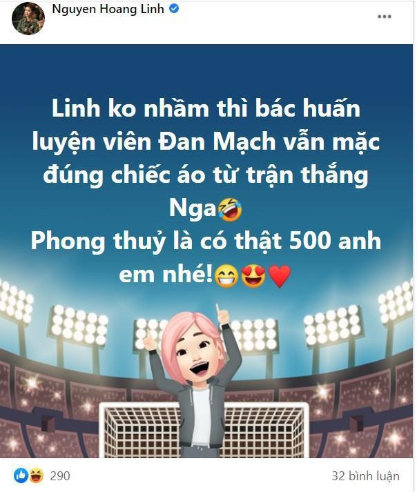 Cô tin tưởng vào chiếc áo "phong thủy" của HLV Đan Mạch