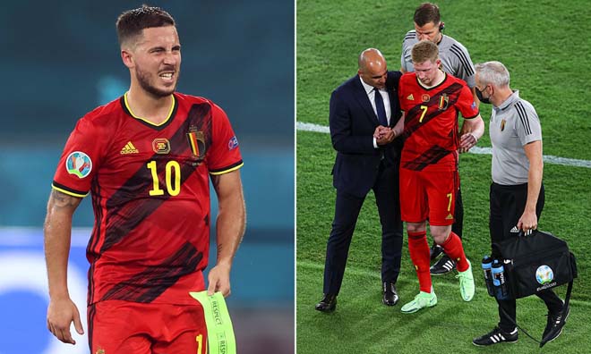 Eden Hazard và De Bruyne chấn thương trận thắng Bồ Đào Nha