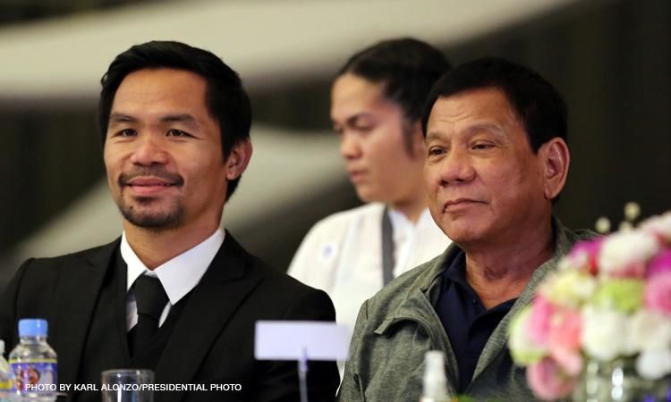 Võ sĩ quyền anh kiêm thượng nghị sĩ Pacquiao là đồng minh thân cận của Tổng thống Philippines Rodrigo Duterte.