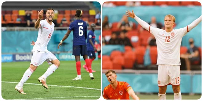 Seferovic (trái) cùng&nbsp;Dolberg là các tiền đạo đã tỏa sáng ở vòng 1/8 EURO 2020