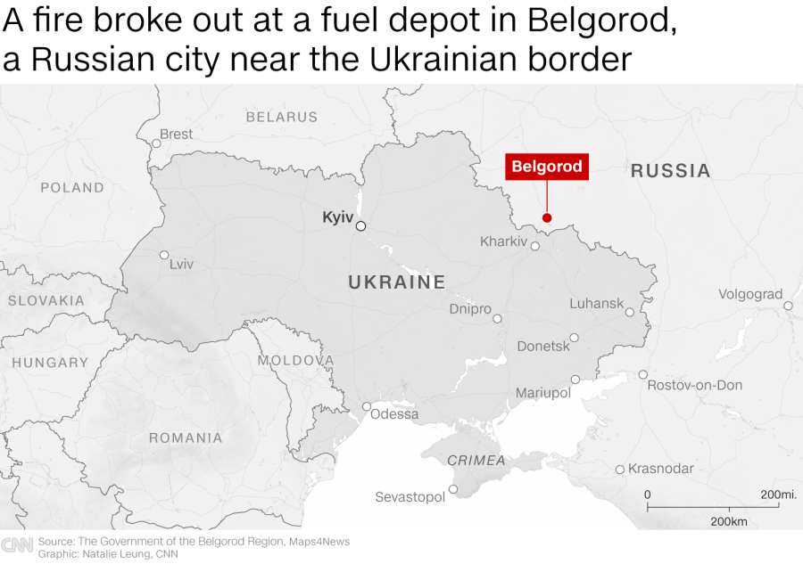 Belgorod – thành phố từng là nơi Nga tập hợp quân đội trước khi mở chiến dịch quân sự ở Ukraine (ảnh: CNN)