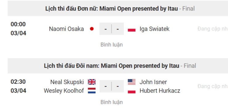 Nhận định chung kết Miami Open: Osaka ngăn &#34;nữ hoàng&#34; Swiatek lập kỳ tích - 2