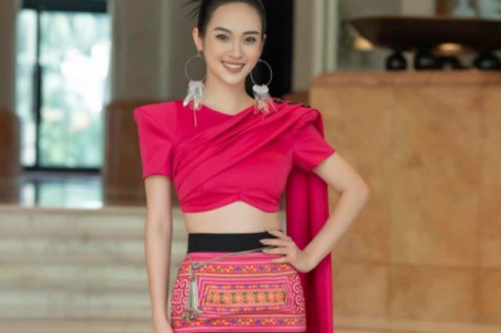 Cô gái Điện Biên mặc váy thổ cẩm thi hoa hậu: Nổi bật giữa "rừng" nhan sắc vì dáng xinh