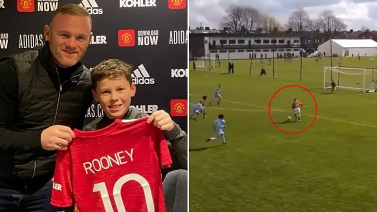 Kai Rooney, con trai của Rooney vừa lập siêu phẩm vào lưới U12 Man City