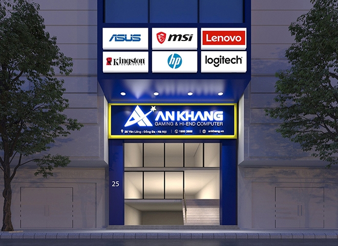 Showroom mới của An Khang Computer tại 25 Yên Lãng, Hà Nội.