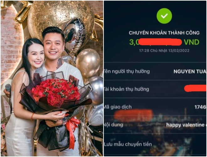 Số tiền chuyển khoản đã được nam ca sĩ che mờ,&nbsp;nhưng nhiều người vẫn dễ dàng đoán ra đó là&nbsp;3 tỷ bởi số 3 cùng 3 dấu phẩy phía sau&nbsp;(tương đương dấu cách của 9 số 0)