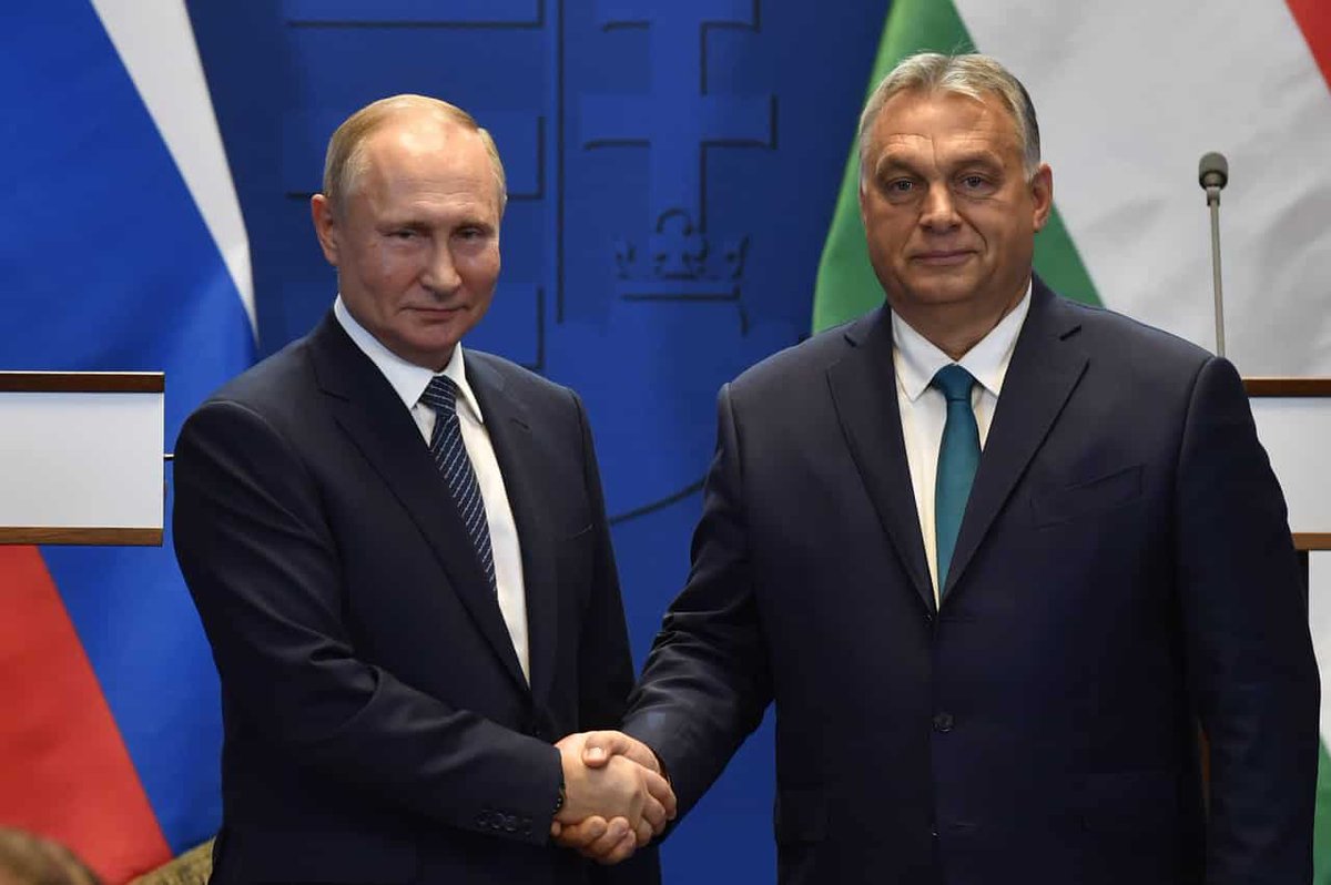 Thủ tướng Hungary Viktor Orban và Tổng thống Nga Putin trong một cuộc gặp (ảnh: CNN)