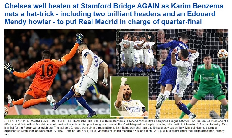 Tờ Daily Mail ca ngợi Benzema, gọi tên tội đồ Mendy