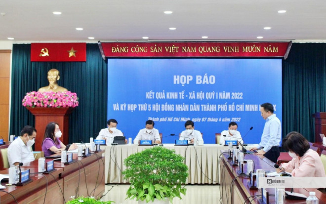 UBND Tp.HCM tổ chức họp báo tình hình kinh tế xã hội 3 tháng đầu năm 2022 sau kỳ họp thứ 5 của HĐND Tp.HCM ngày 7/4.