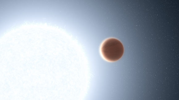 Ảnh đồ họa của nghệ sĩ về một "Sao Mộc nóng", dạng ngoại hành tinh khí to như Sao Mộc và nóng bỏng vì nằm quá gần sao mẹ - Ảnh: NASA/ESA/LEAH HUSTAK, STScI