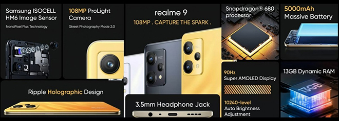 Toàn bộ cấu hình&nbsp;Realme 9 4G.